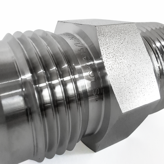 Adaptador Recto 3/4" Flared 37°- JIC (SAE J514) x 3/4" NPT Macho Roscado