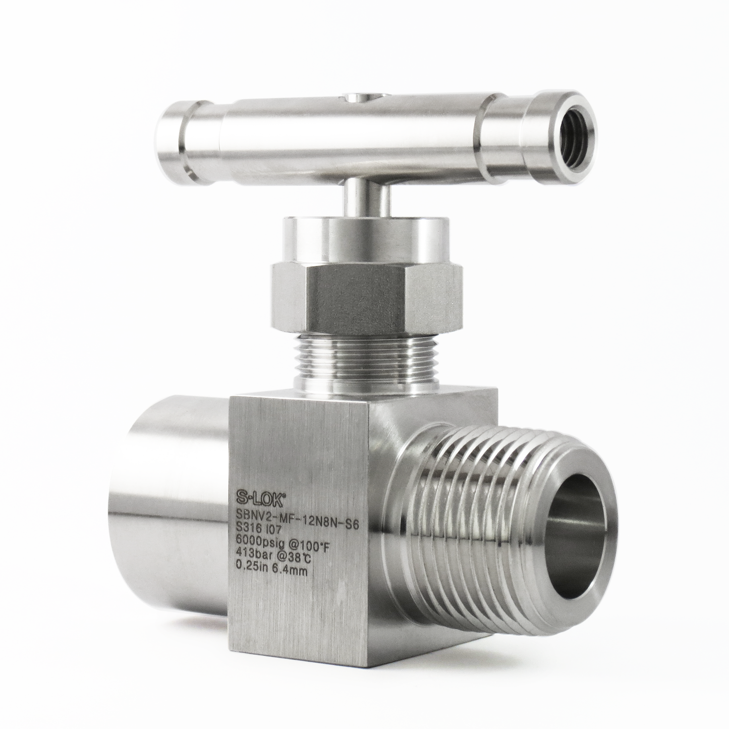 Válvula de Aguja 3/4" Macho x 1/2" Hembra Roscada NPT