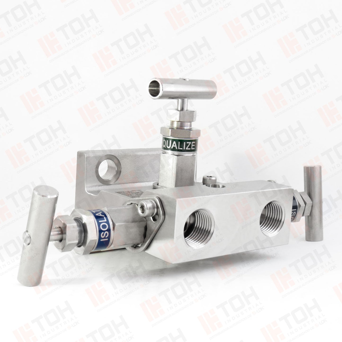 Manifold 3 vias tipo montaje directo-brida simple, 1/2" NPT Roscada hembra