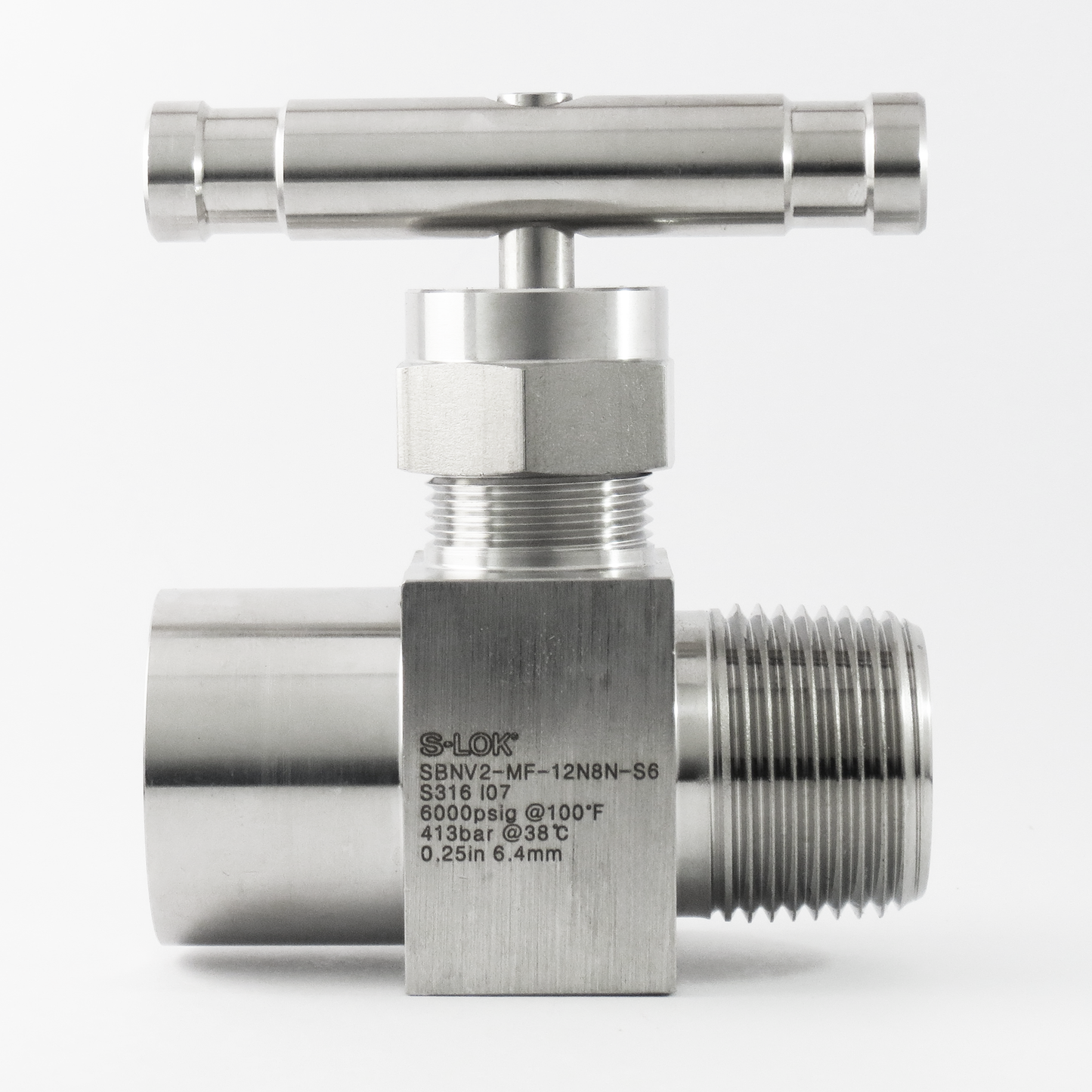 Válvula de Aguja 3/4" Macho x 1/2" Hembra Roscada NPT