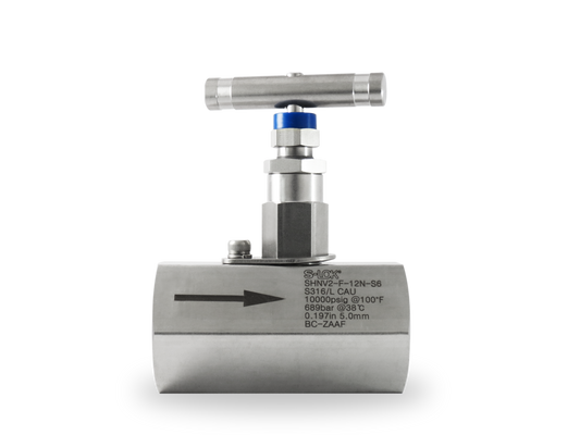 Válvula de Aguja 3/4" Hembra NPT Roscada (10,000 PSI)