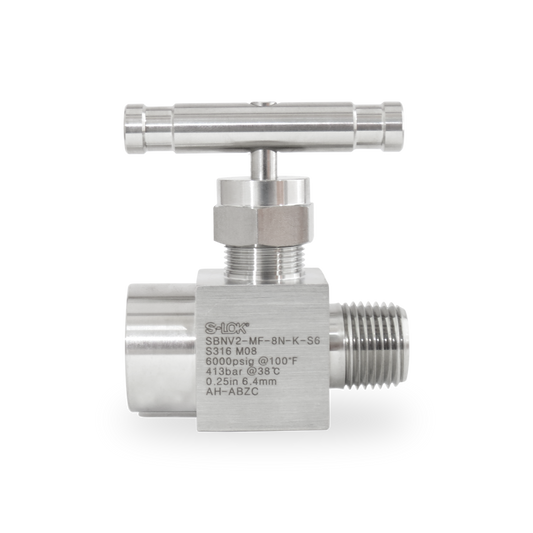 Valvula de Aguja A Inox S316 1/2" Macho-Hembra Roscada NPT