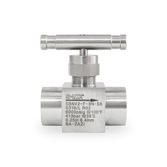 Válvula de Aguja A Inox S316 1/2" Hembra Roscada NPT