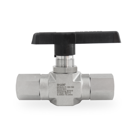 Válvula Bola A. Inox S316 1/2 NPT Roscada Hembra (6000 psi)