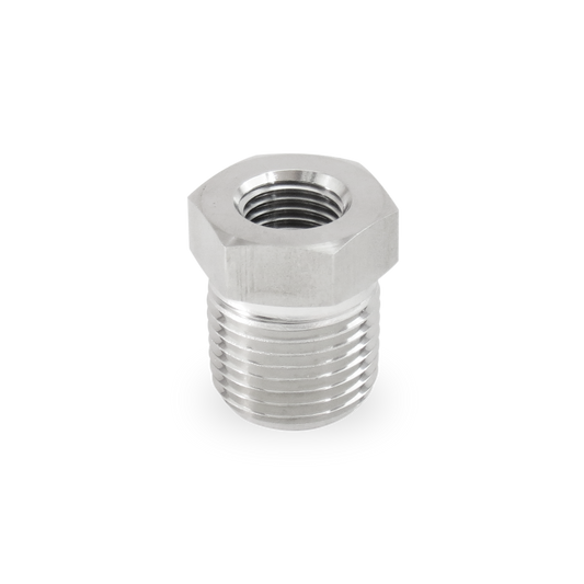 Reducción Bushing 1/2" NPT X 3/8" NPT Roscada A. Inox S316