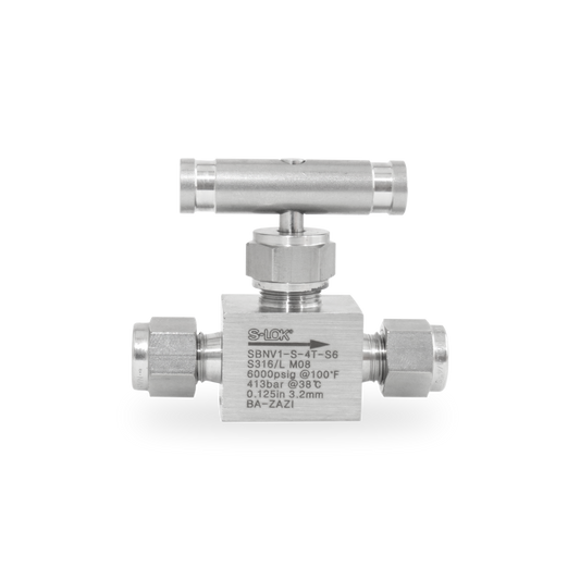 Válvula de Aguja A Inox S316 1/4" OD (6,000 PSI)