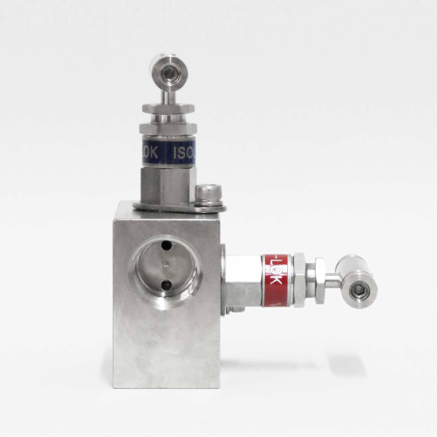 Manifold 2 vias de 1/2" NPT Hembra roscada, Purga 1/2" NPT