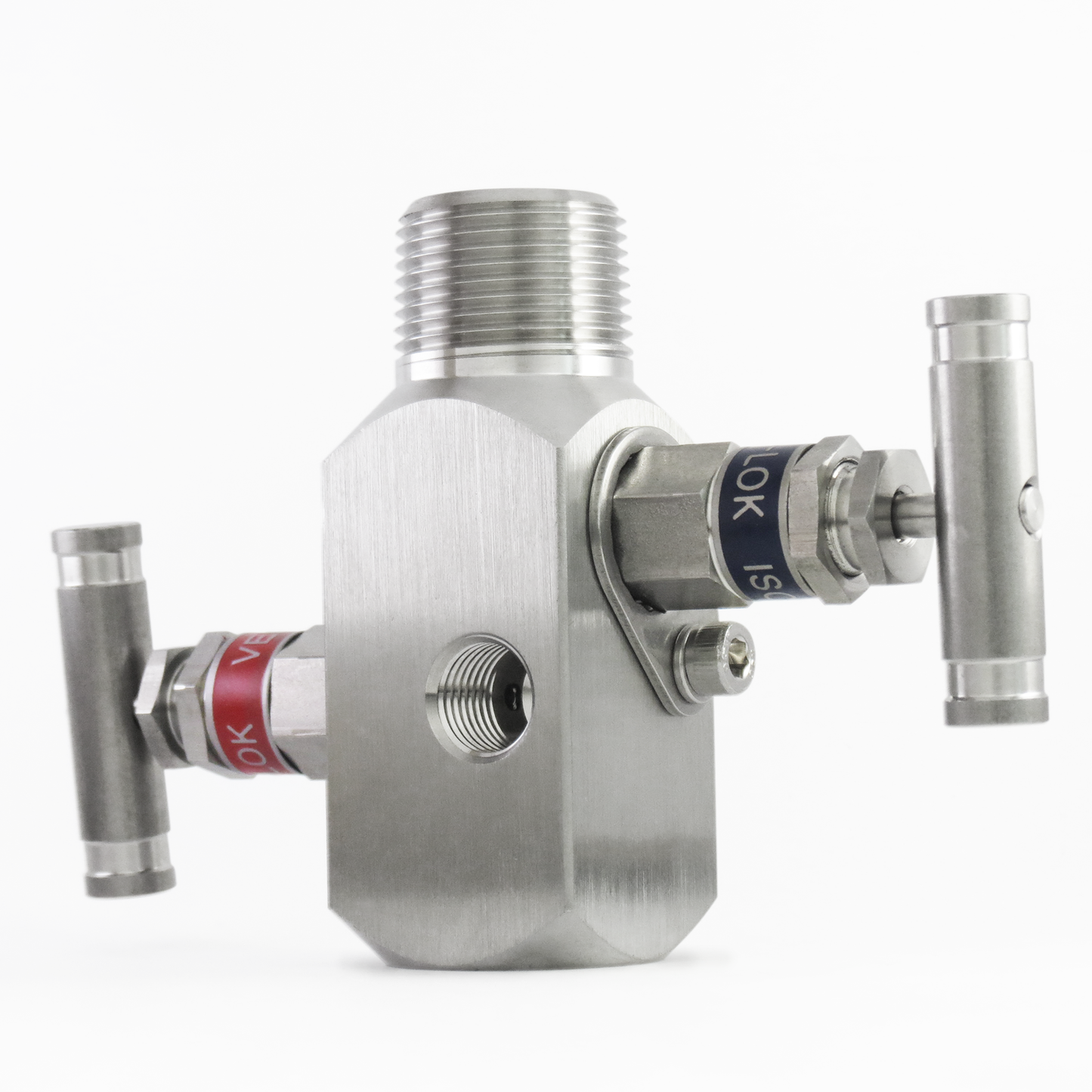 Manifold 2 vías de 3/4" Macho x 1/2" Hembra roscada NPT