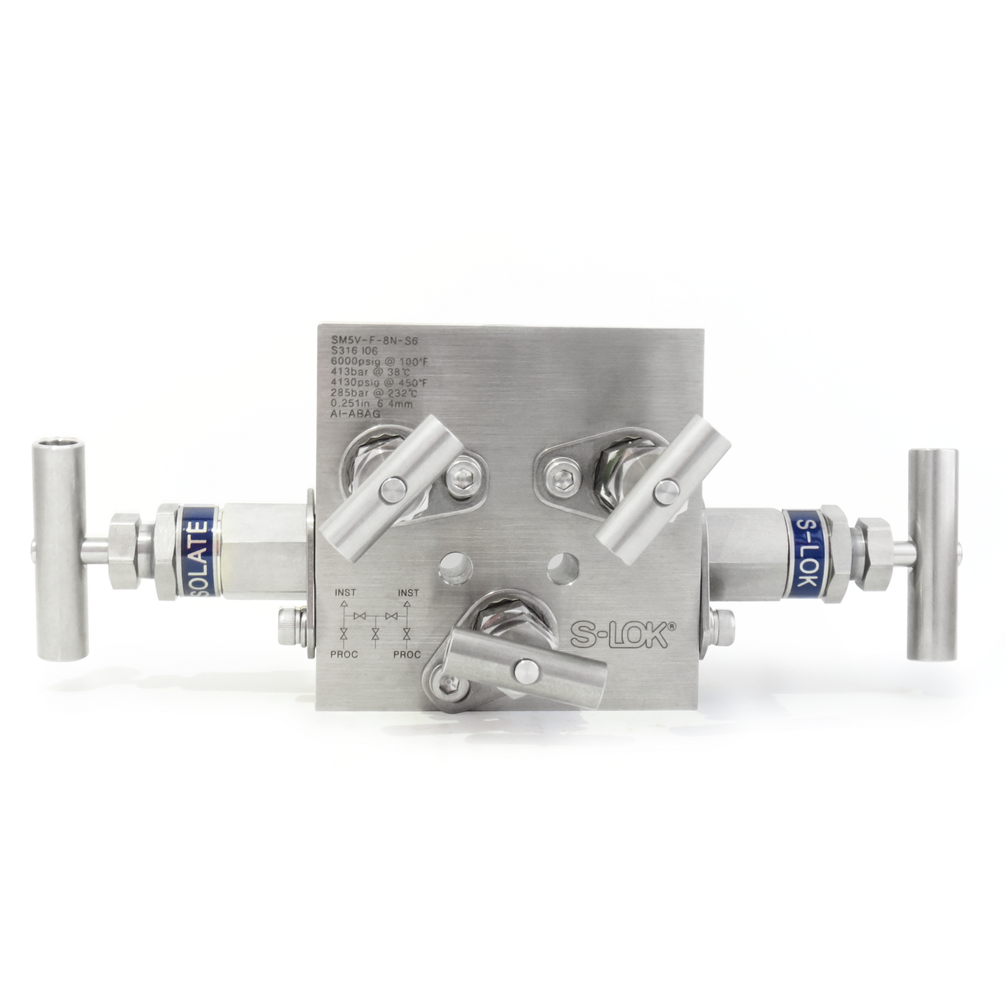 Manifold 5 vias tipo block montaje remoto 1/2" NPT Roscada hembra
