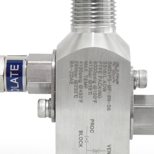 Manifold 2 vias de 1/2" Macho-Hembra roscada NPT