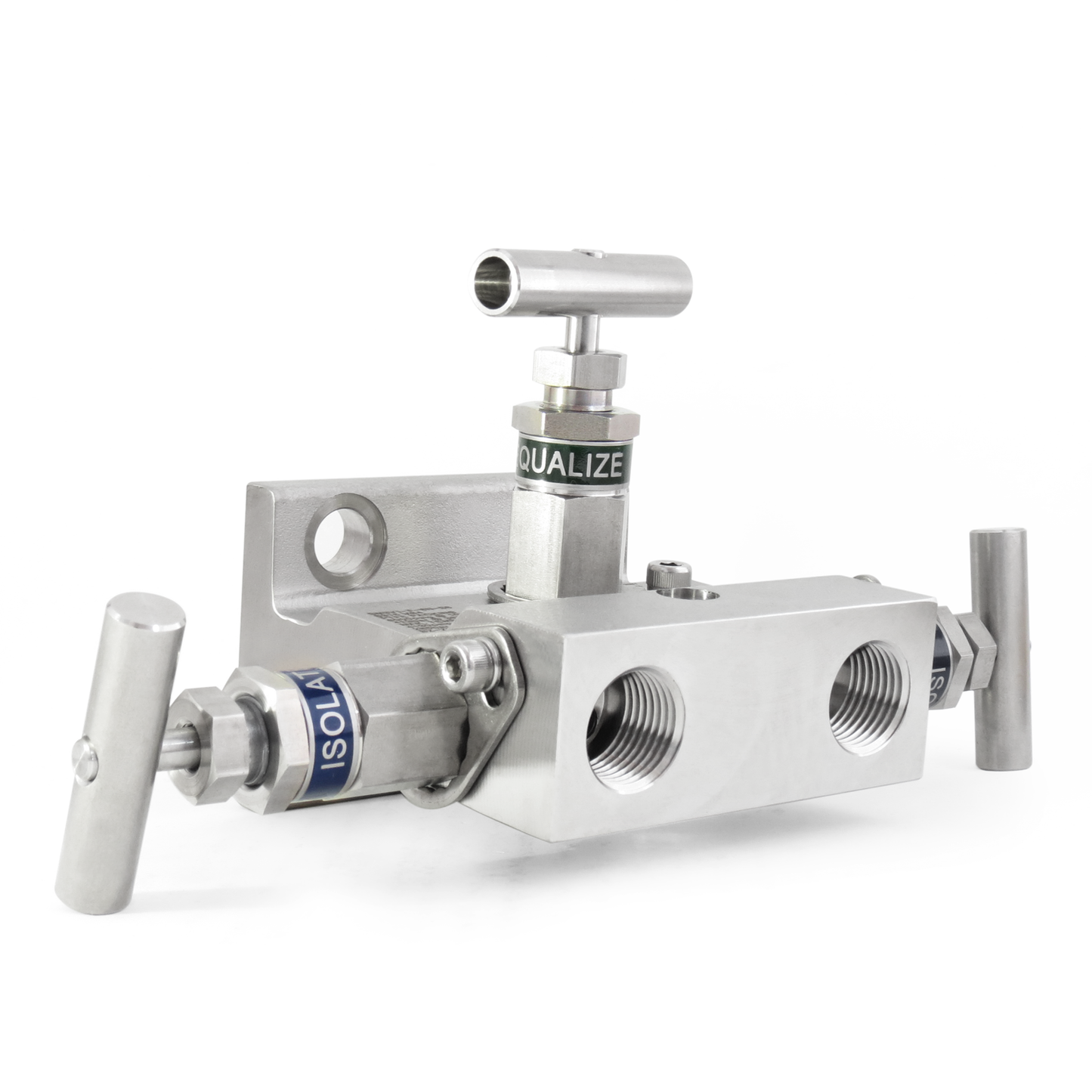 Manifold 3 vias tipo montaje directo-brida simple, 1/2" NPT Roscada hembra