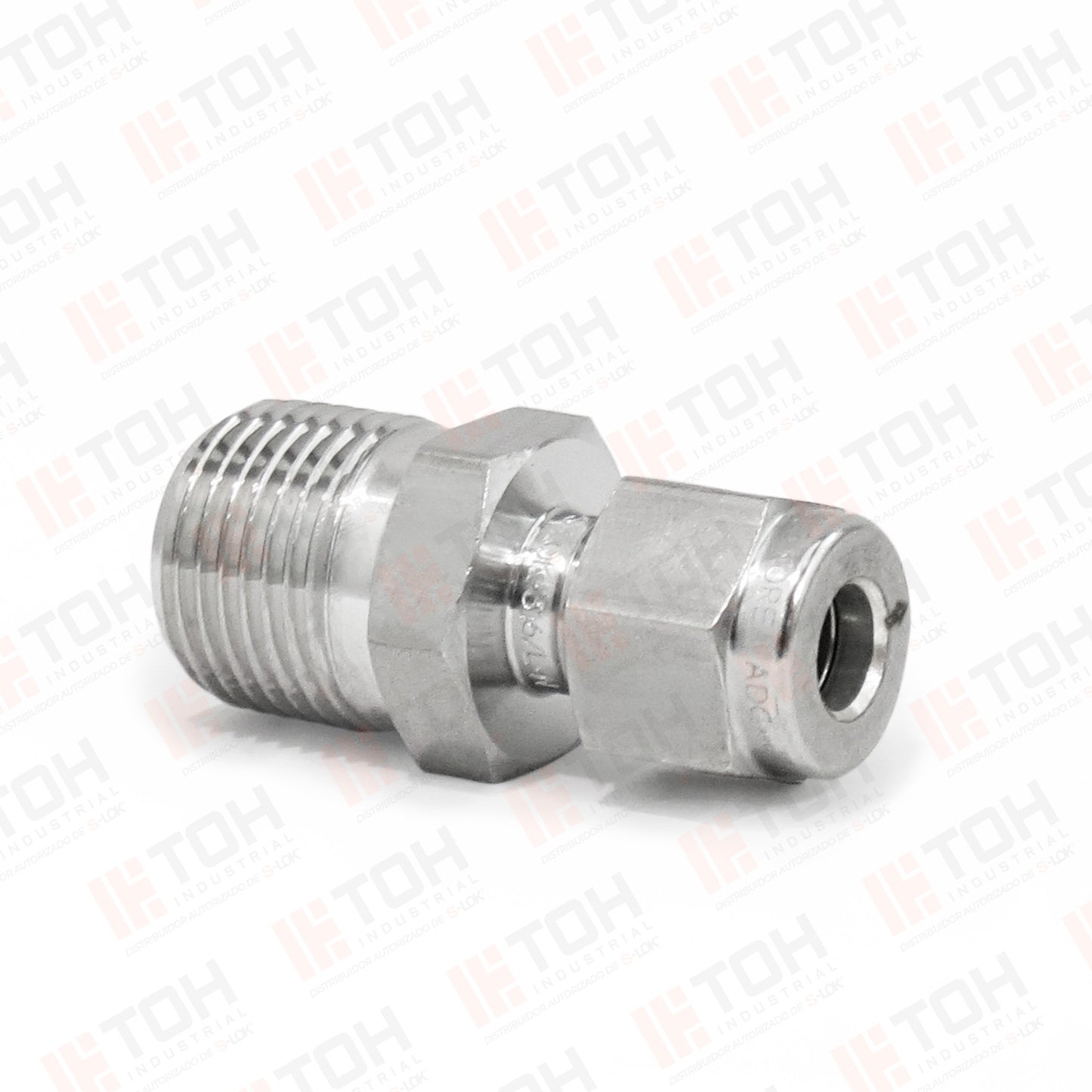 Racor Recto Macho 1/4" OD x 3/8" NPT
