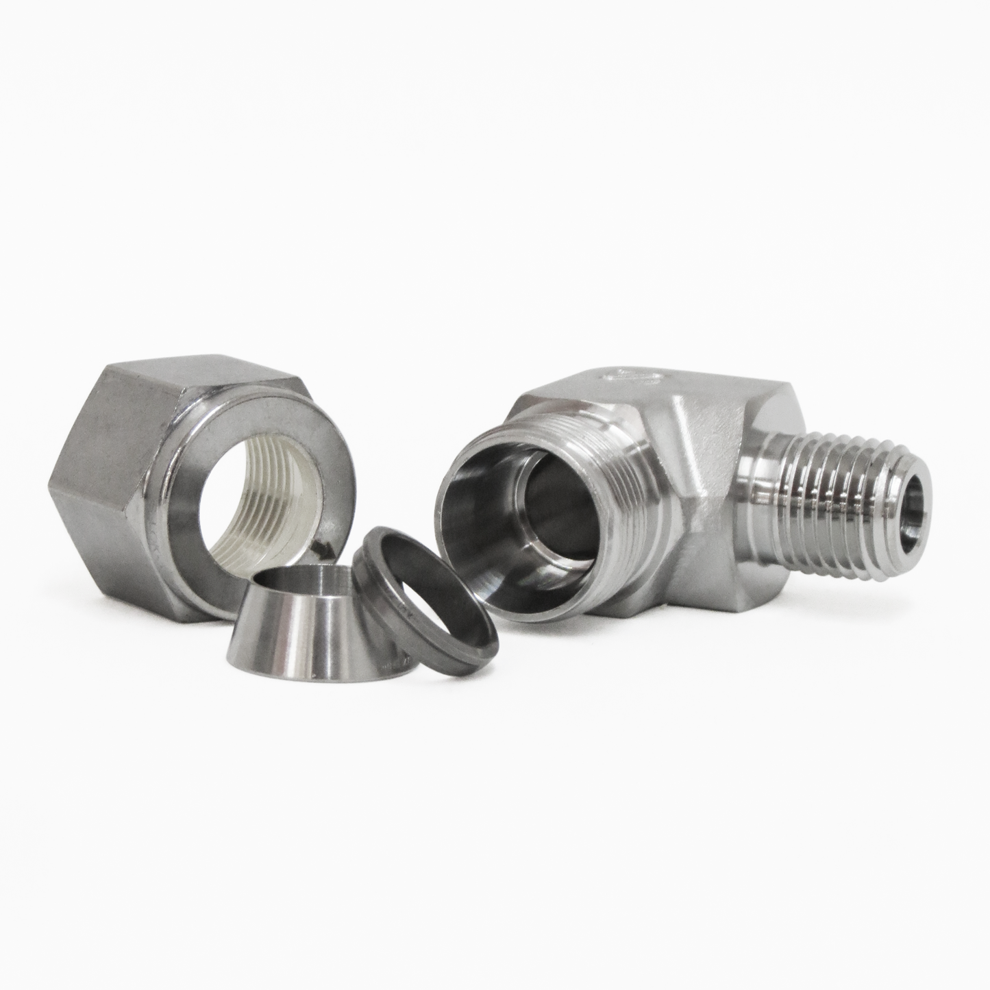 Racor Codo Macho 1/2" OD X 1/4" NPT