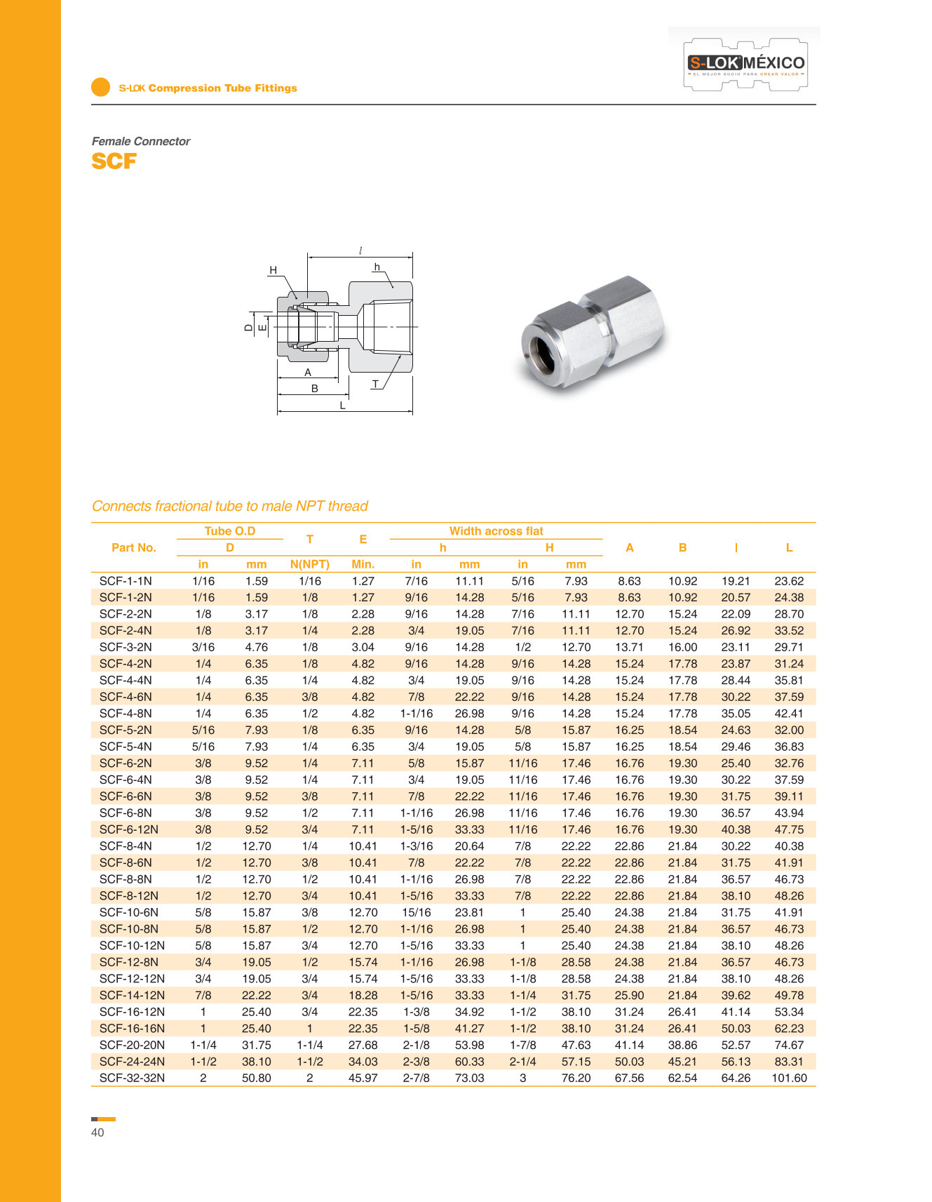 Racor Recto Hembra 3/8" OD X 1/4" NPT