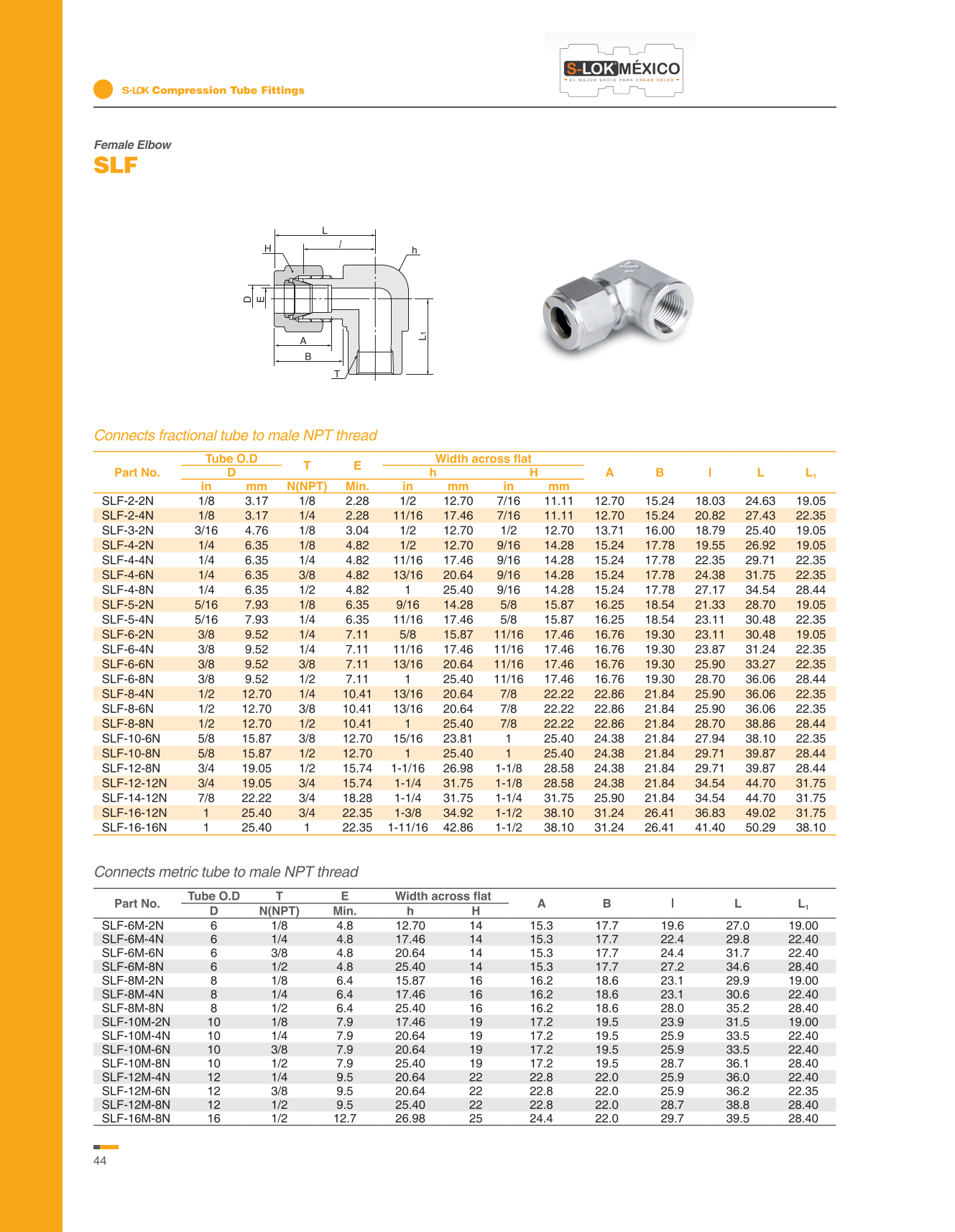 Racor Codo Hembra 1/4" OD X NPT