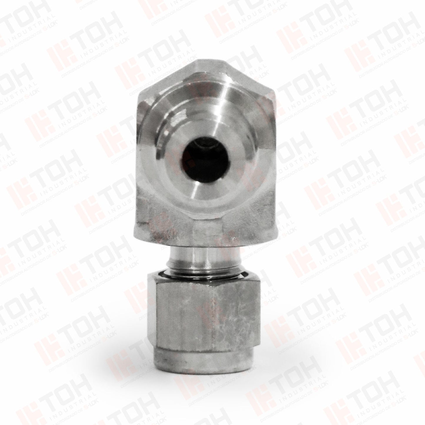 Racor Codo Macho 1/4" OD x (G) 1/4" BSPP