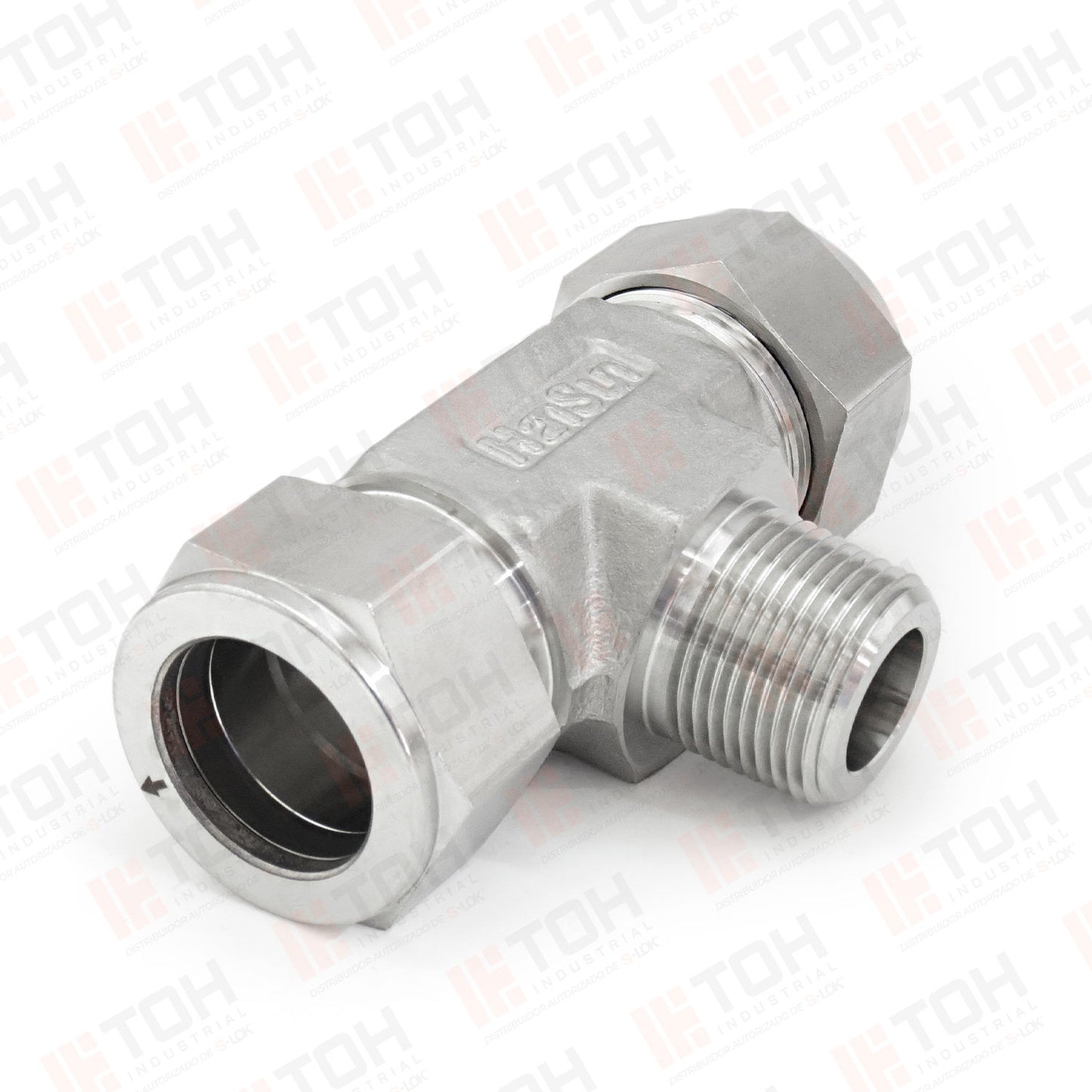 Tee Lateral 1/2" OD x 3/8" NPT Macho x 1/2" OD