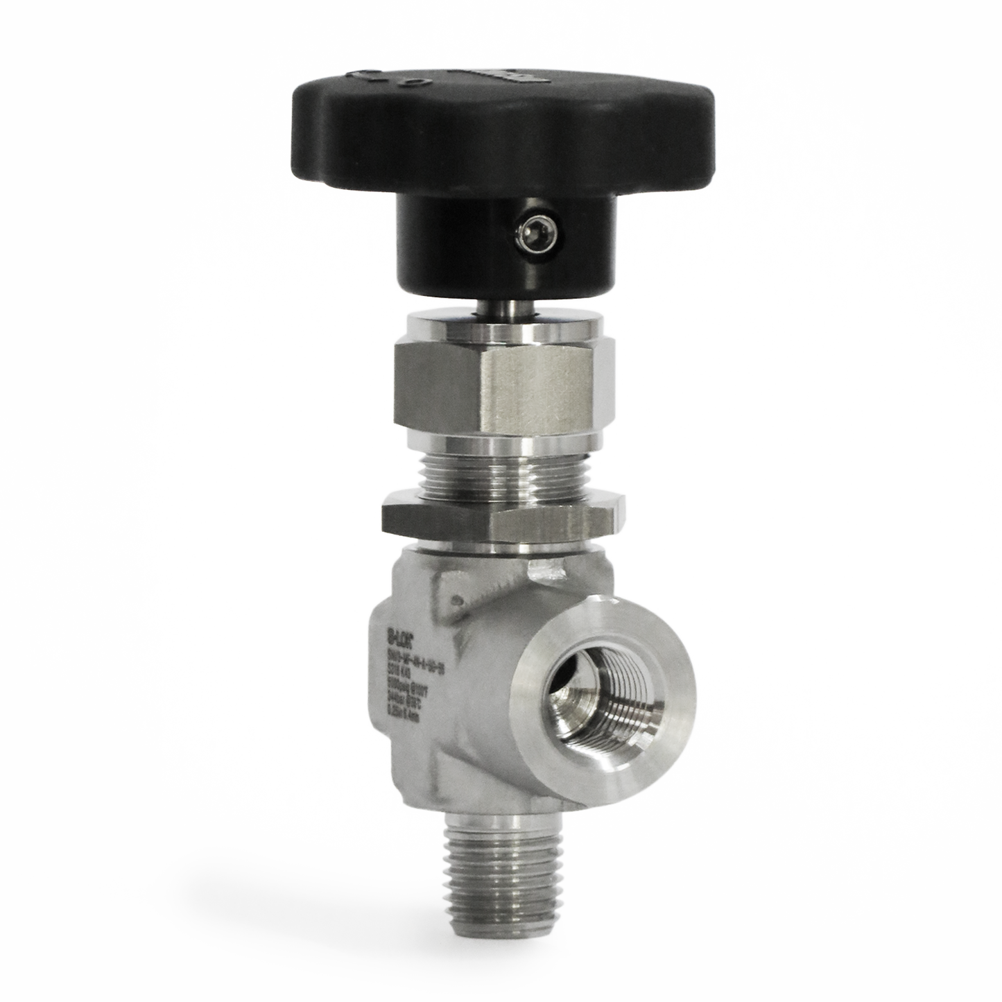 Válvula de Aguja Angular Forjada A. Inox S316 1/4" Hembra-Macho