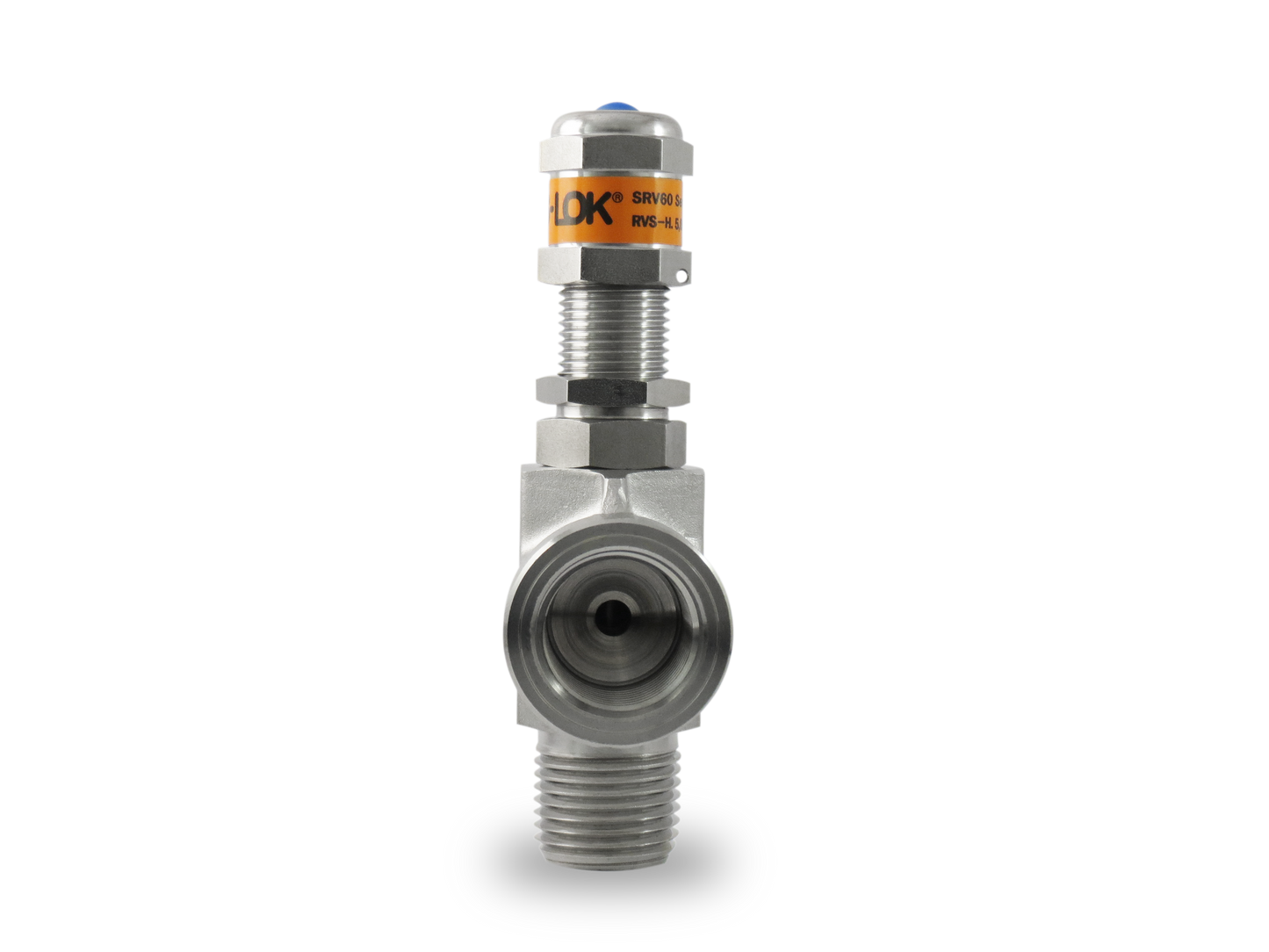 Válvula de Relevo (Alivio) en A Inox S316 1/2" Macho-Hembra NPT Roscada