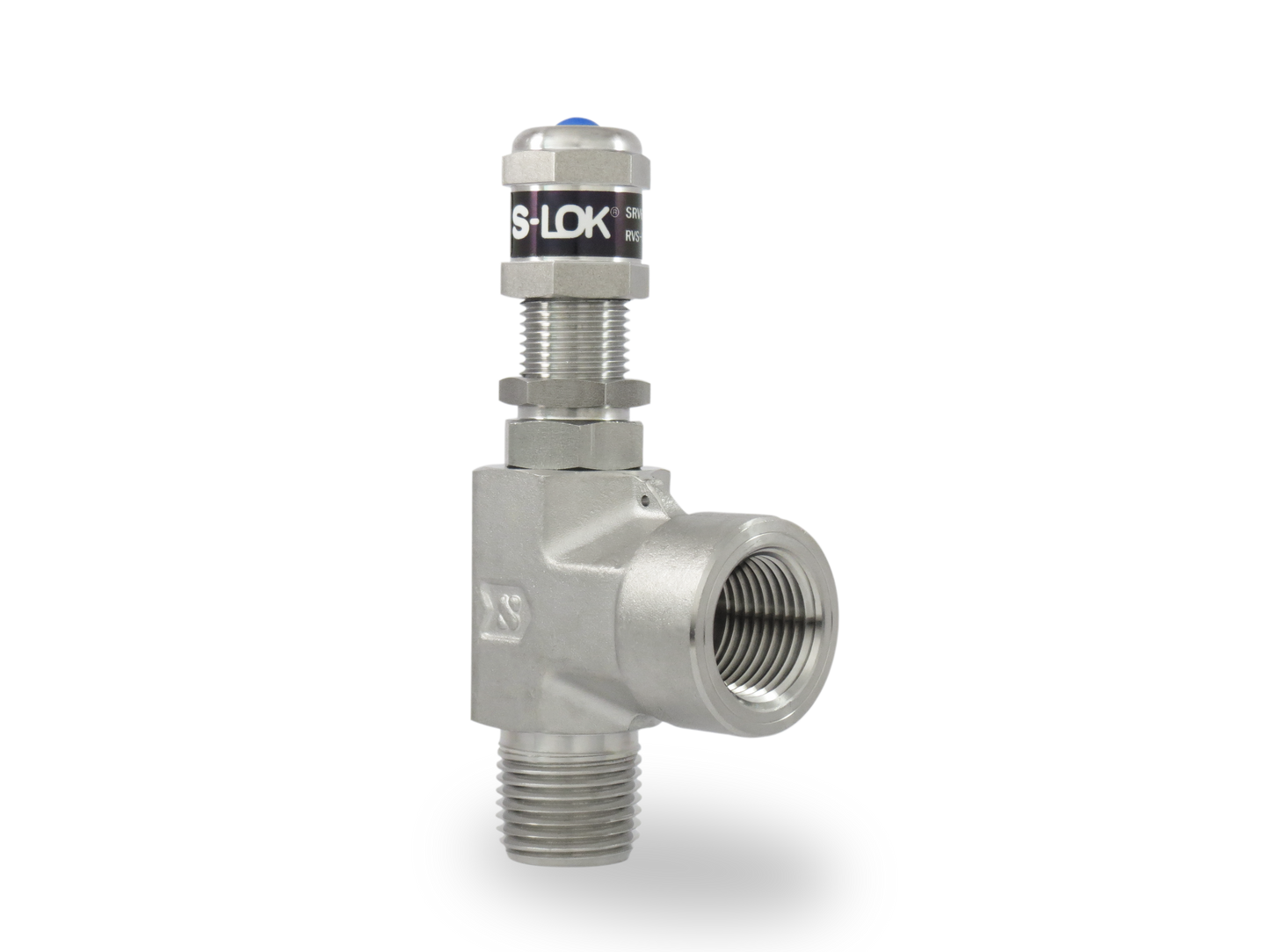 Válvula de Relevo (Alivio) en A Inox S316 1/2" Macho-Hembra NPT Roscada