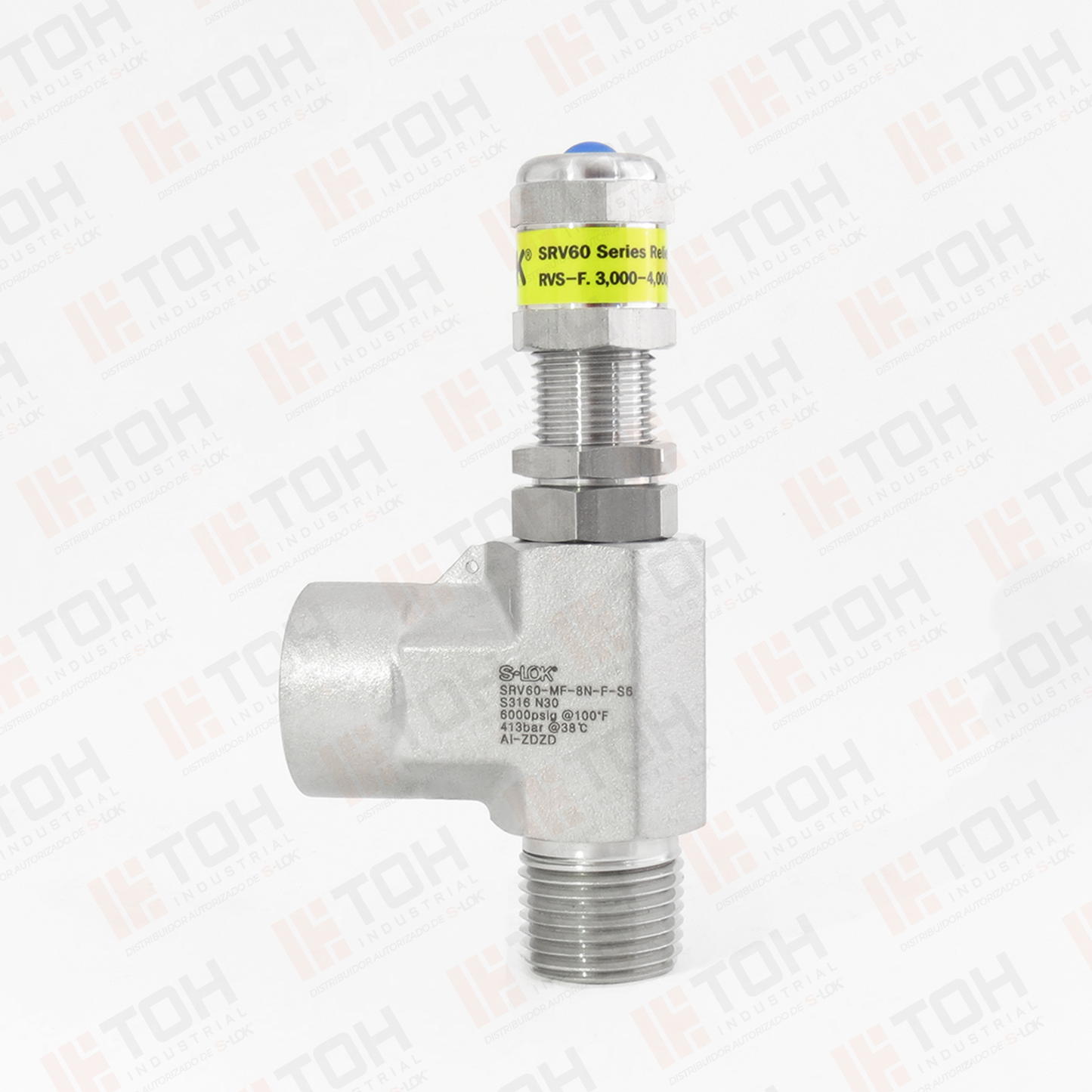 Válvula de Relevo (Alivio) 1/2" Macho-Hembra NPT Roscada (6,000 psi)