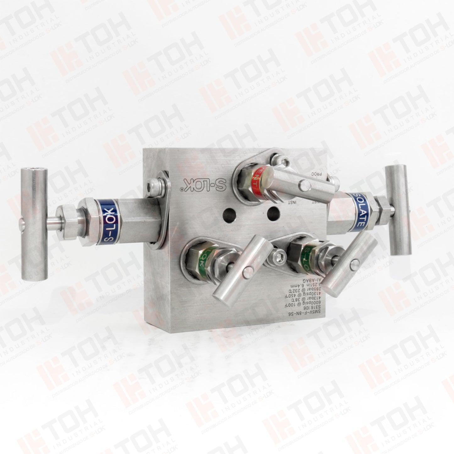Manifold 5 vias tipo block montaje remoto 1/2" NPT Roscada hembra