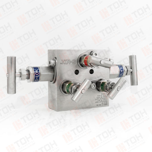 Manifold 5 vias tipo block montaje remoto 1/2" NPT Roscada hembra