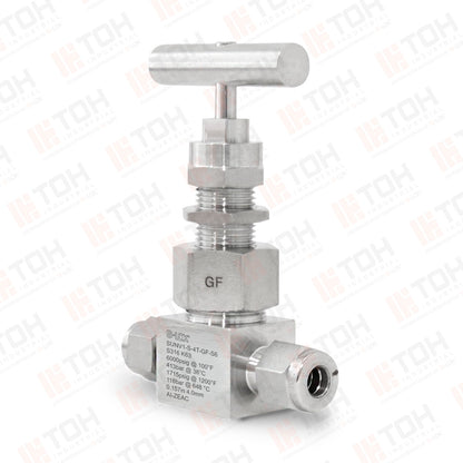 Válvula de Aguja 1/4" OD Bonete Unión