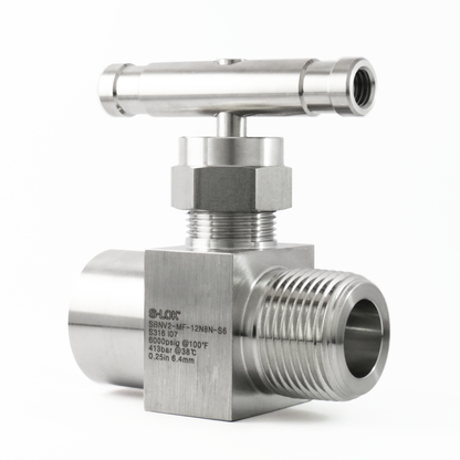 Válvula de Aguja 3/4" Macho x 1/2" Hembra Roscada NPT