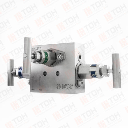 Manifold 3 vias tipo block montaje remoto 1/2" NPT Roscada hembra