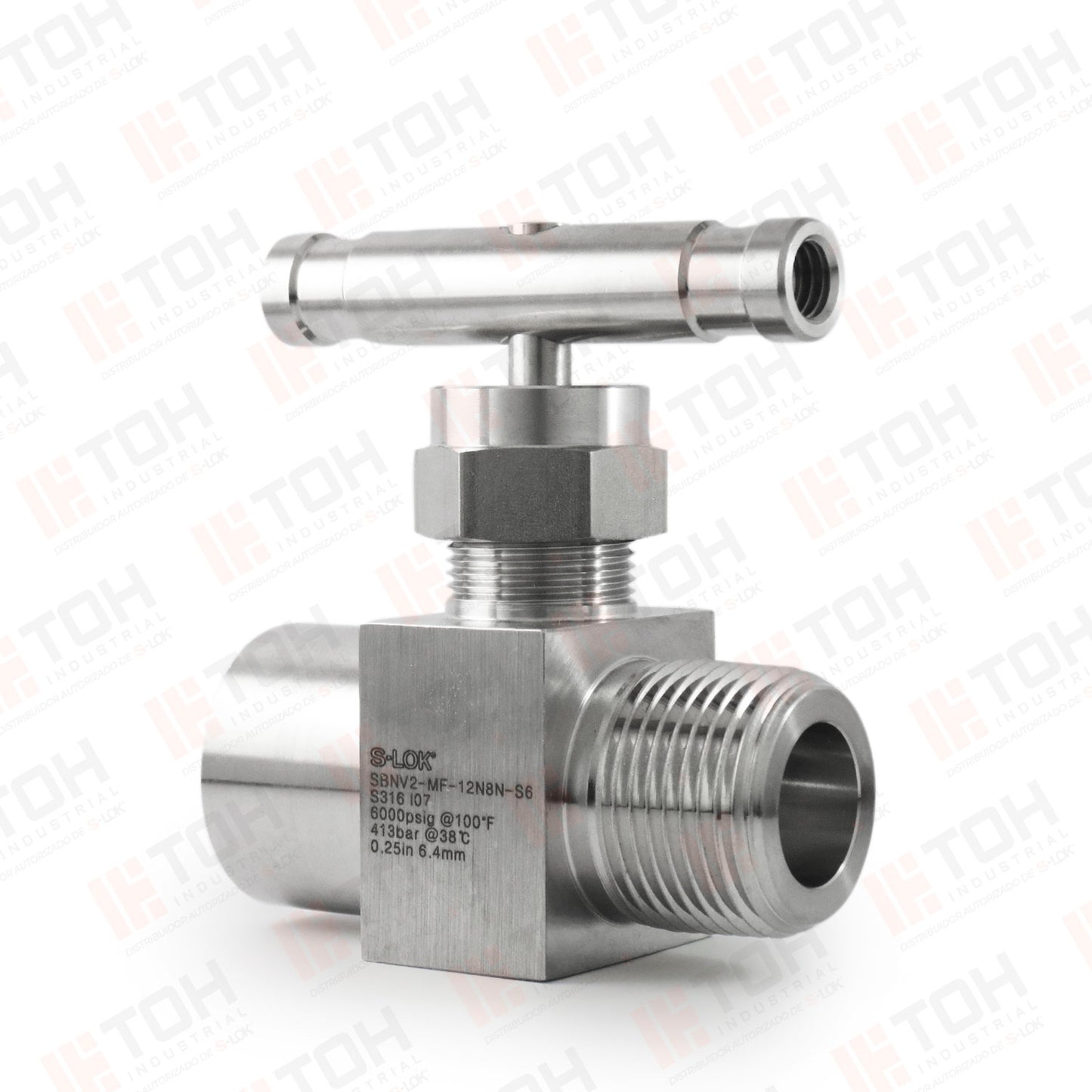 Válvula de Aguja 3/4" Macho x 1/2" Hembra Roscada NPT