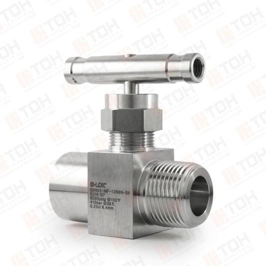 Válvula de Aguja 3/4" Macho x 1/2" Hembra Roscada NPT