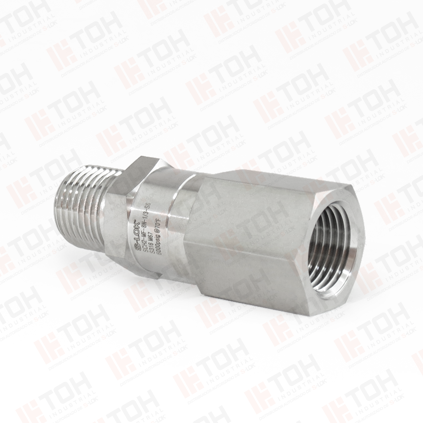 Válvula Check 1/2" NPT Macho-Hembra Roscada (Craking 1/3 psi)
