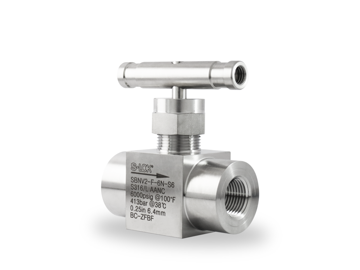 Válvula de Aguja A Inox S316 3/8" Hembra Roscada