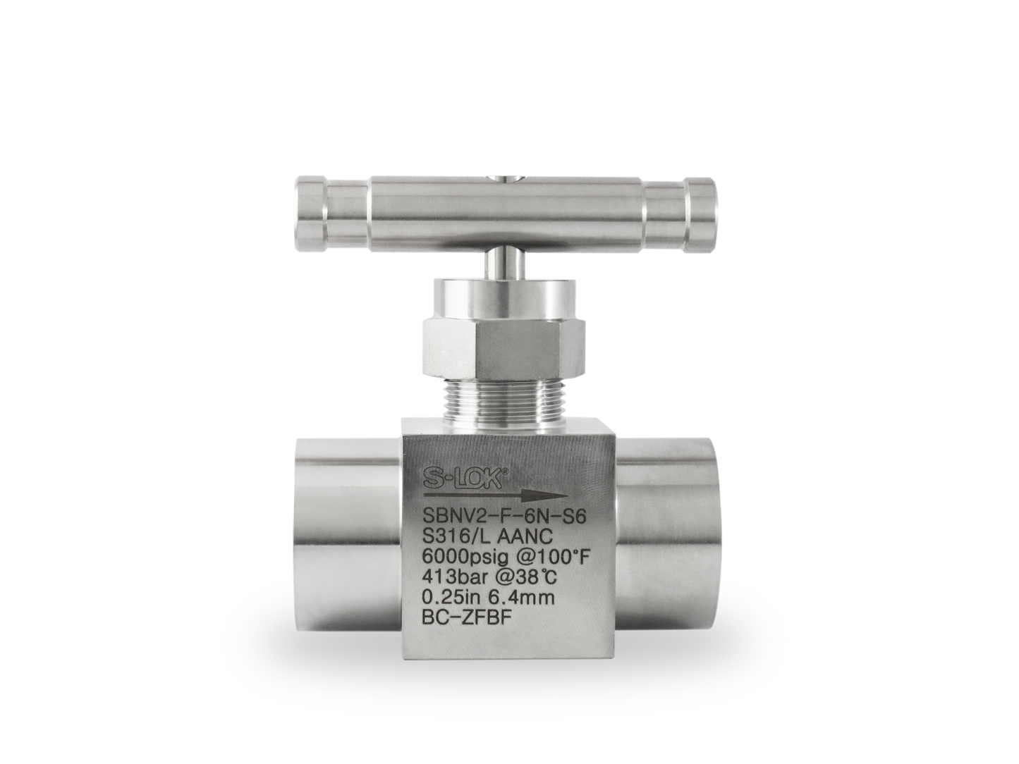 Válvula de Aguja A Inox S316 3/8" Hembra Roscada