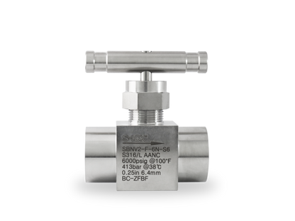Válvula de Aguja A Inox S316 3/8" Hembra Roscada