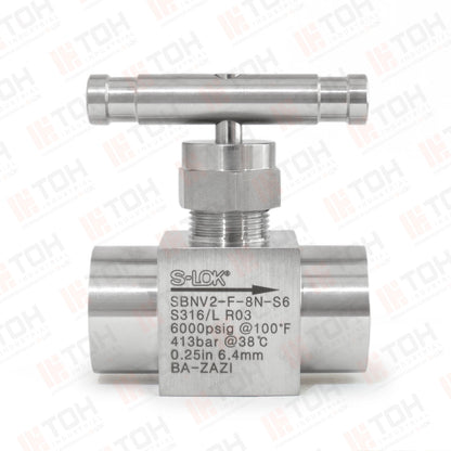 Válvula de Aguja 1/2" Hembra Roscada NPT