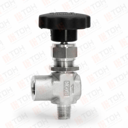 Válvula de Aguja Angular Forjada 1/4" Hembra-Macho
