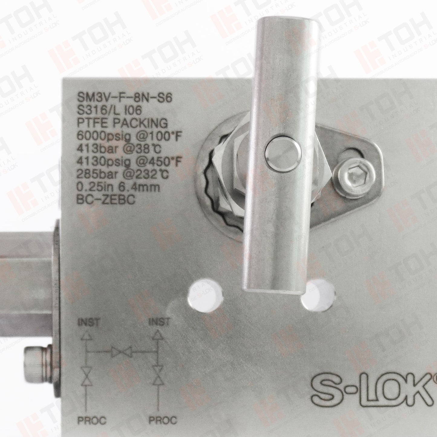 Manifold 3 vias tipo block montaje remoto 1/2" NPT Roscada hembra