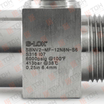 Válvula de Aguja 3/4" Macho x 1/2" Hembra Roscada NPT