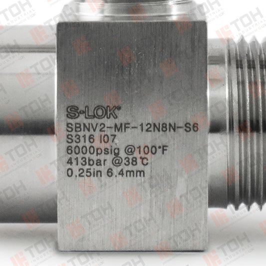 Válvula de Aguja 3/4" Macho x 1/2" Hembra Roscada NPT
