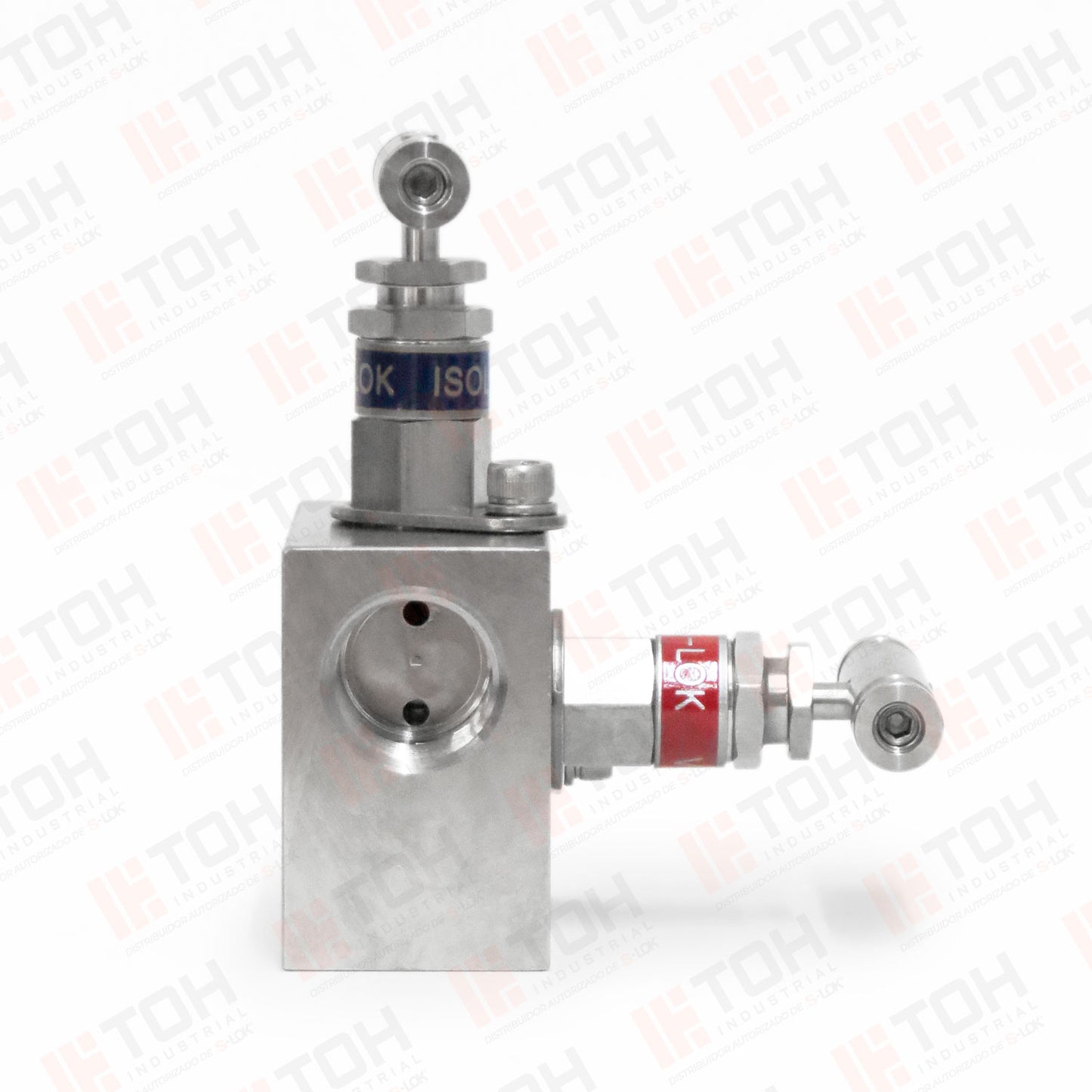 Manifold 2 vias de 1/2" NPT Hembra roscada, Purga 1/2" NPT