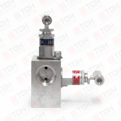 Manifold 2 vias de 1/2" NPT Hembra roscada, Purga 1/2" NPT