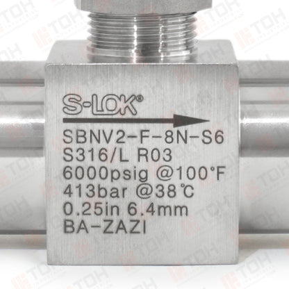 Válvula de Aguja 1/2" Hembra Roscada NPT