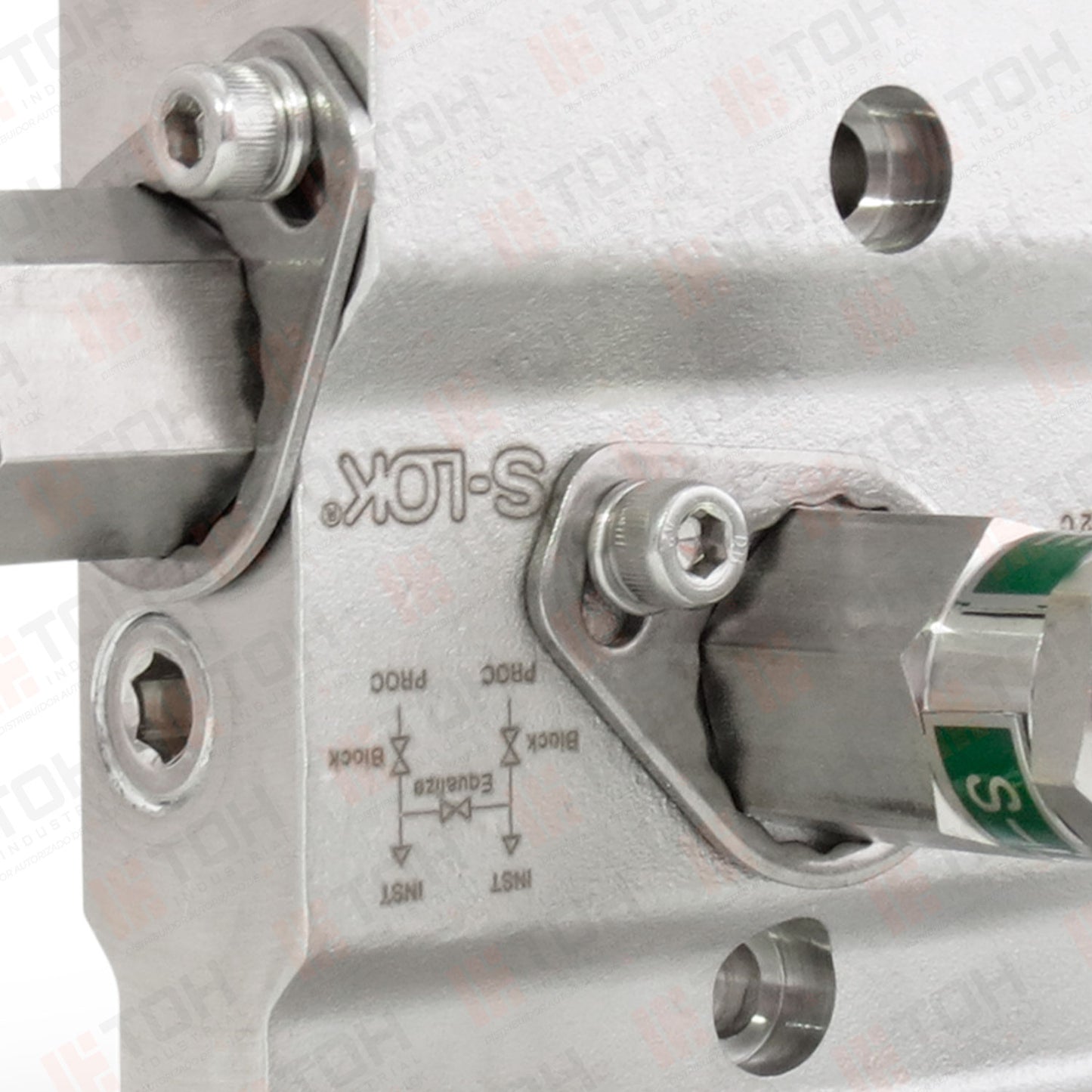 Manifold 3 vias tipo montaje directo-brida simple, 1/2" NPT Roscada hembra