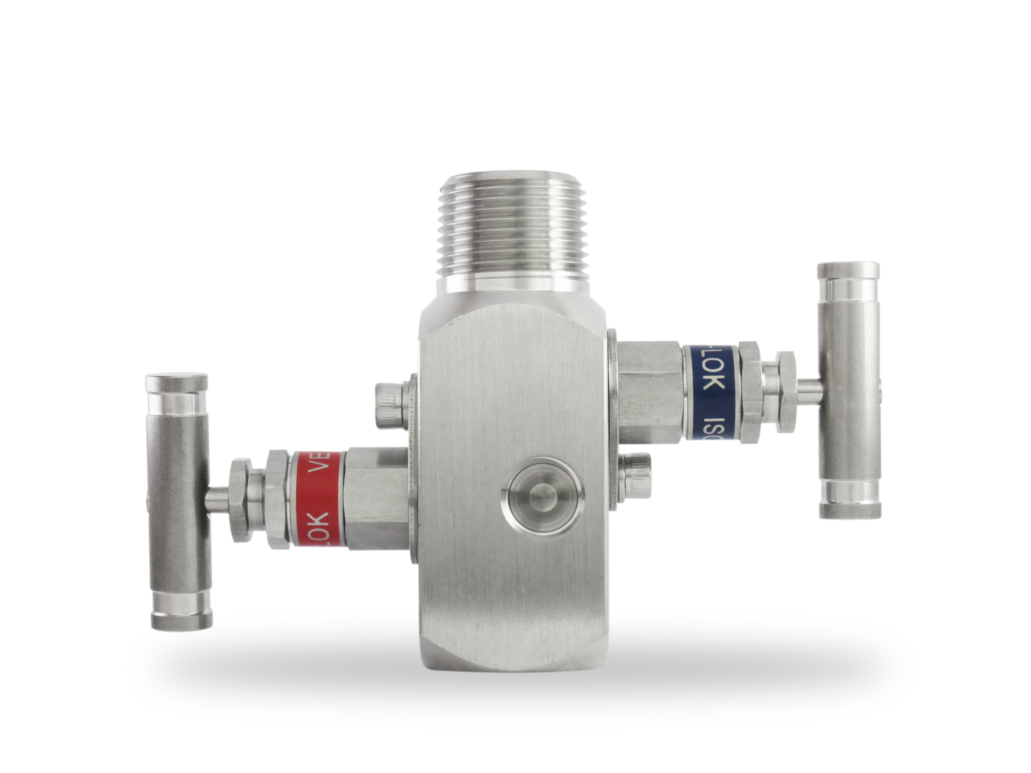 Manifold 2 vías de 3/4" Macho x 1/2 Hembra roscada NPT