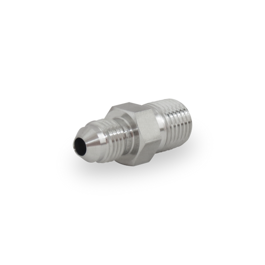 Adaptador Recto 1/4" Flared 37°-JIC(SAE J514) x 1/4 NPT Macho Roscado