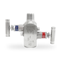 Manifold 2 vias de 1/2" Macho-Hembra roscada NPT