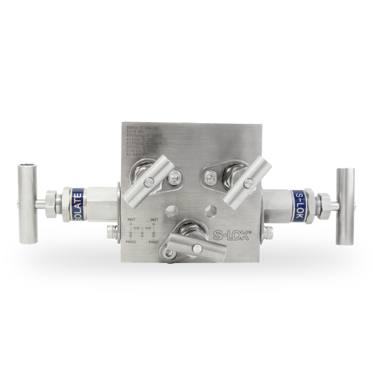 Manifold 5 vias tipo block montaje remoto 1/2 NPT Roscada hembra