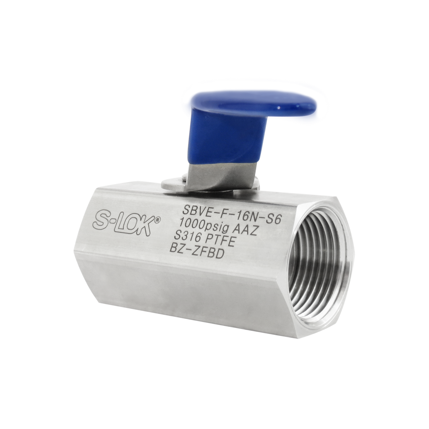 Válvula Bola A. Inox S316 1" NPT Roscada Hembra (1000 psi)